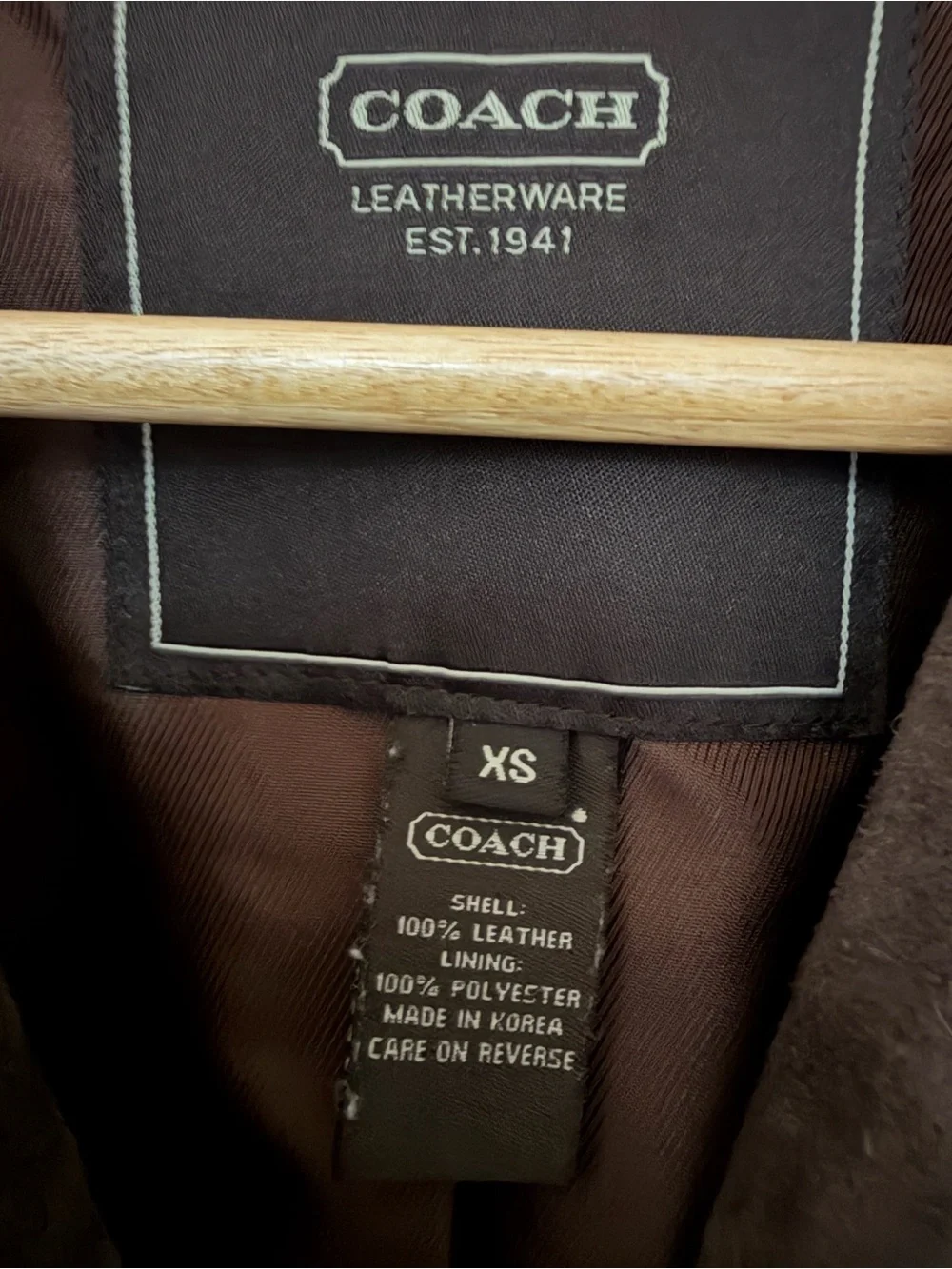 Coach Women's Brown Suede Button-Front Jacket